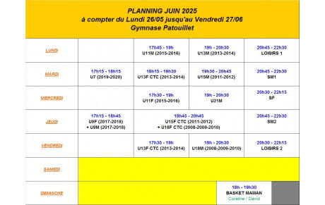 Entraînements fin de saison
